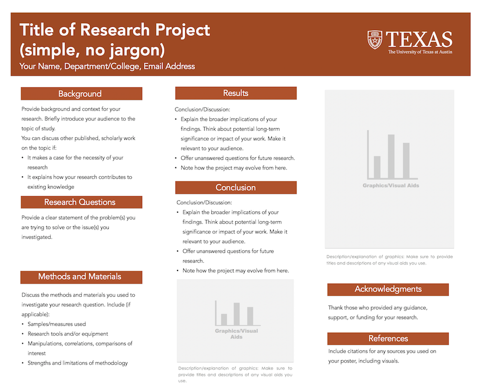 Poster Design Templates  TEXAS Undergraduate Studies Intended For Research Study Flyer Template